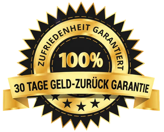 100 % Zufriedenheit garantiert – 30 Tage Geld-zurück-Garantie