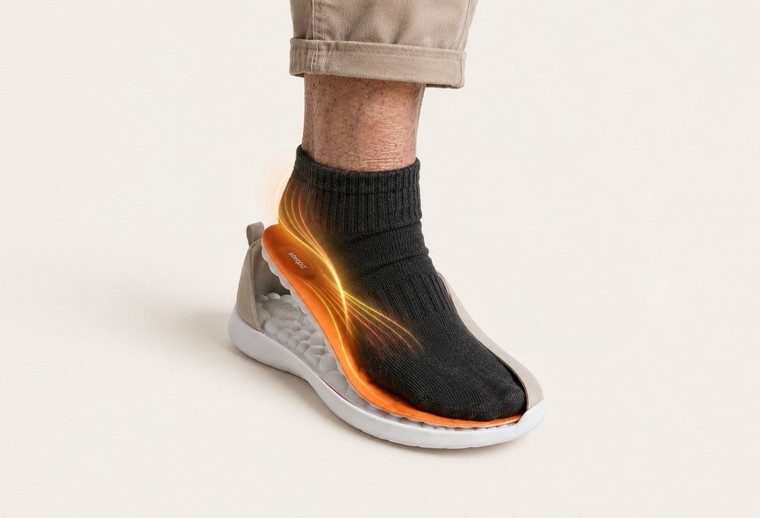 stepz Sohle im Schuh – Entlastung und Gewölbestütze entlang des Fußes